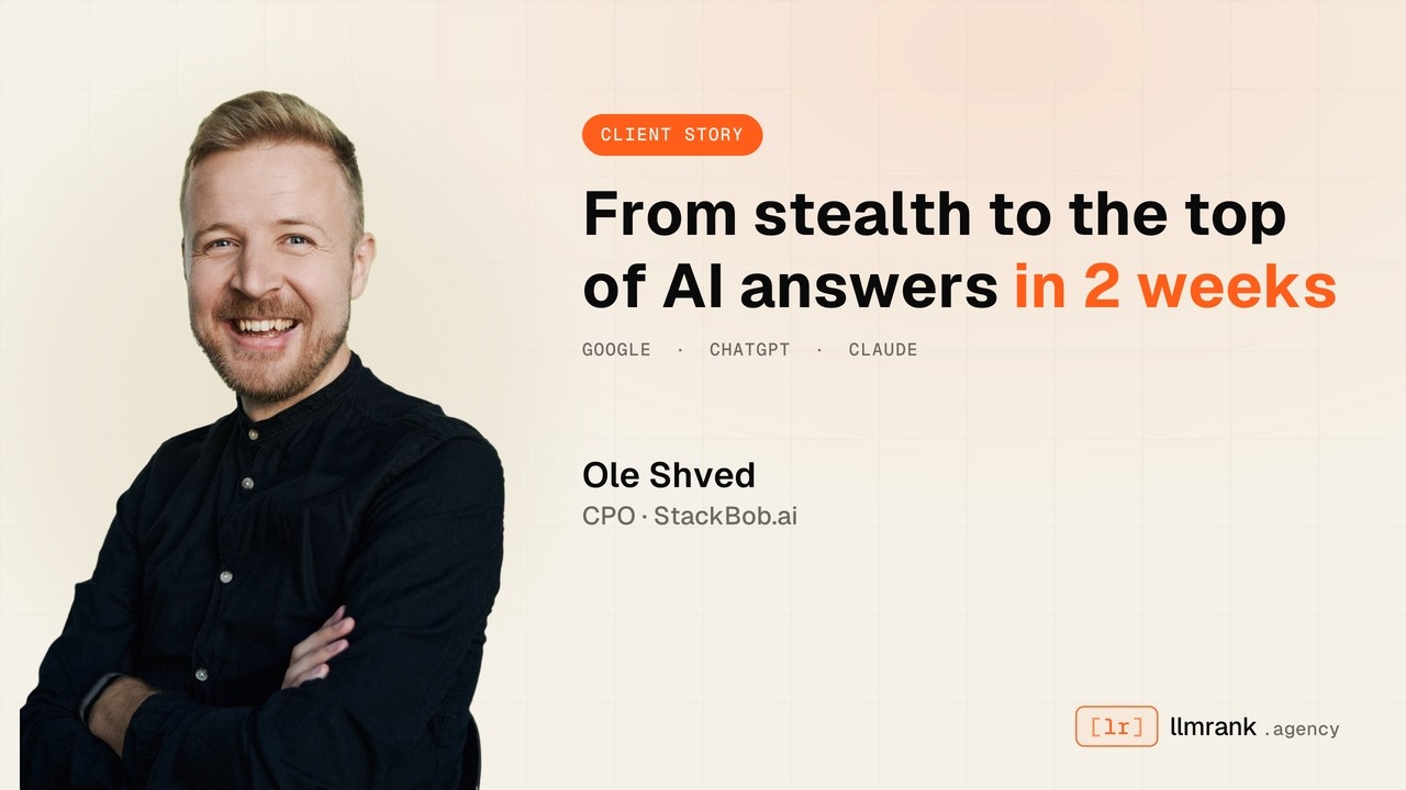 Ole Shved, CPO at StackBob, on camera